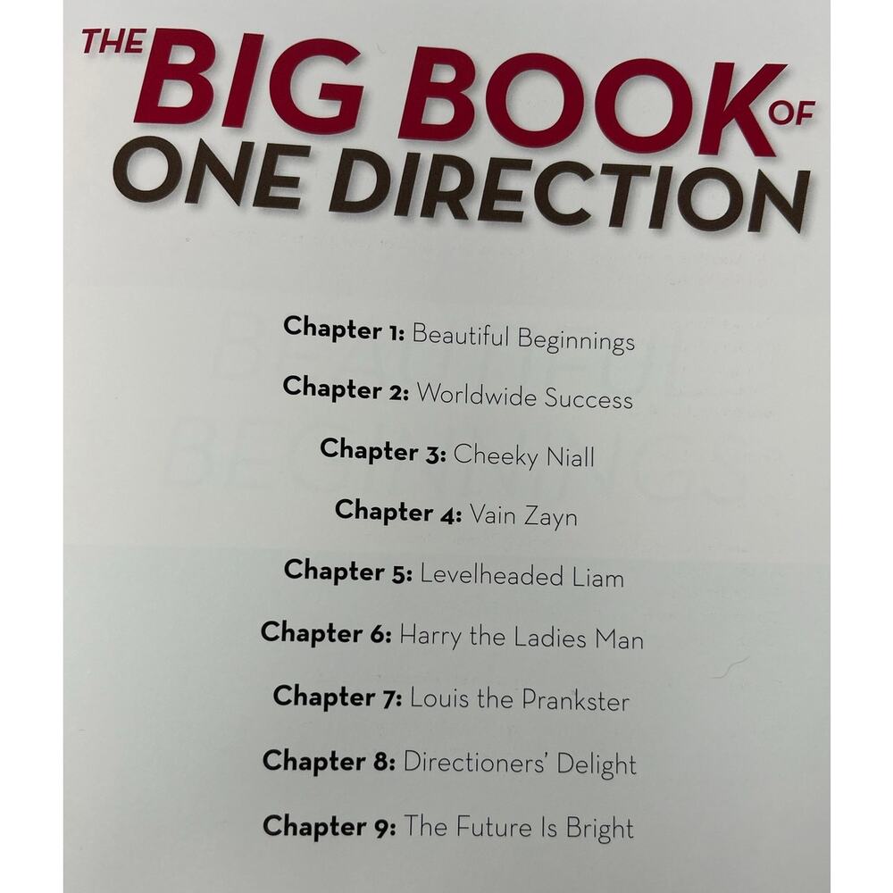 Triumph Books The Big Book of One Direction 2012‎ Hardcover Nine Chapters - Picture 5 of 10